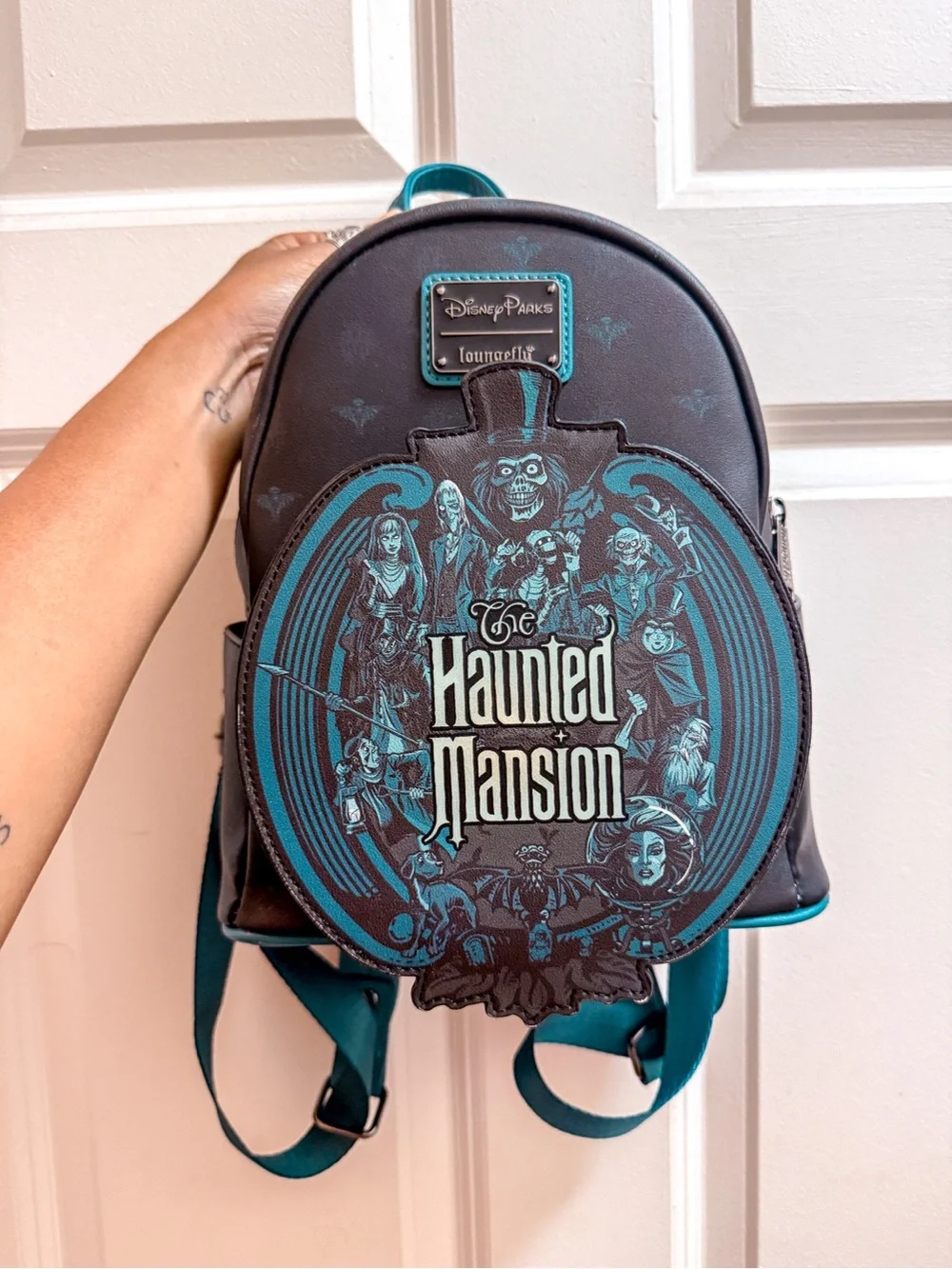 Loungefly Haunted Mansion Mini Backpack in Black & Teal Accents
